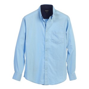 Gioberti Men's 100% Cotton Twill Oxford Shirt with Contrast - 1 of 3