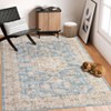 Washable Vintage Rug Non Slip Low Pile Rug Soft Throw Floor Cover Foldable Indoor Carpet for Living Room Bedroom Office - 4 of 4