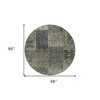 Taupe Brown And Charcoal Patchwork Washable Indoor Outdoor Area Rug - 3 of 4