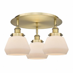 Fulton - 3 Light Flush Mount In Art Deco Style-8 Inches Tall and 18.25 Inches Wide - 1 of 1