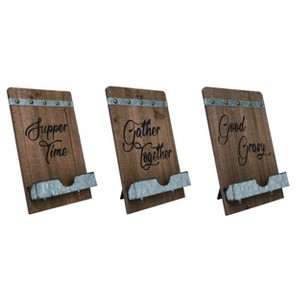 Transpac MDF Book/Tablet Stand Set of 3 Spring Home Decorations - 1 of 1