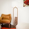 VYNXARIA 60"H Vivid Brass Ring Base Floor Lamp with Large White Drum Shade - 2 of 4