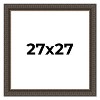 PosterPalooza | Square Museum Brown Picture Frame - UV Acrylic, Foam Board Backing, Hanging Hardware - 2 of 4