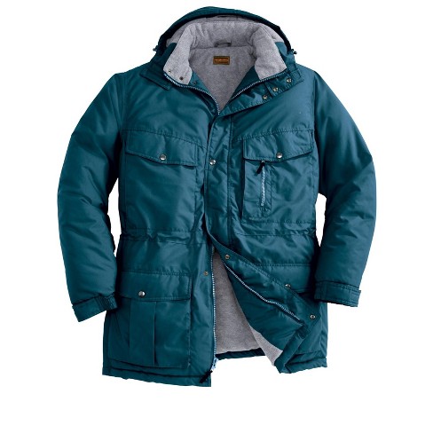 Boulder Creek By Kingsize Men's Big & Tall Fleece-lined Parka With  Detachable Hood And 6 Pockets - Tall - 3xl, Midnight Teal Green Coat :  Target