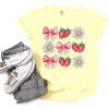 Simply Sage Market Coquette Strawberry Floral Garment Dyed Tee - 3 of 4