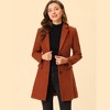 INSPIRE CHIC Women's Notched Lapel Single Breasted Outwear Fall coat - 2 of 4