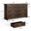 Dresser for Bedroom, Modern TV Cabinet for 55 inch TV with 8 Drawer, Closet Organizer & Clothes Storage, Easy Pull Handles - 3 of 4