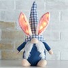 The Lakeside Collection Blue and White Plaid Easter Collection - Larry the Gnome - 3 of 4