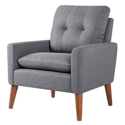 LACOO Upholstered Accent Chair  Wood Legs