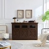 VYNXARIA Farmhouse Sideboard Buffet Cabinet with 3 Doors - Versatile Espresso Storage Solution - 3 of 4