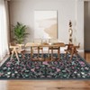 Coolmee Area Rugs Modern Floral Rug,Low Pile Area Rugs Machine Washable Large Carpet for Dining Room Playroom Home Office Decor - 3 of 4
