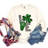 Simply Sage Market Women's Love Shamrock Long Sleeve Garment Dyed Tee - 3 of 4