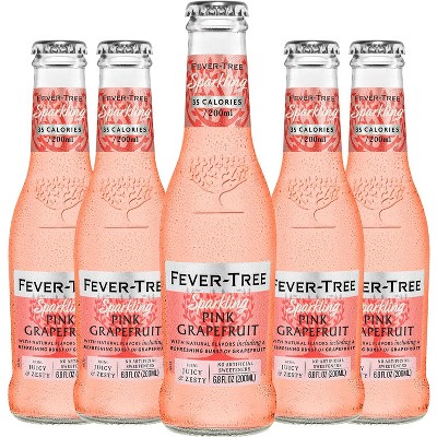 Fever Tree Pink Grapefruit Soda - Premium Quality Mixer - Refreshing Beverage for Cocktails & Mocktails 200ml Bottles