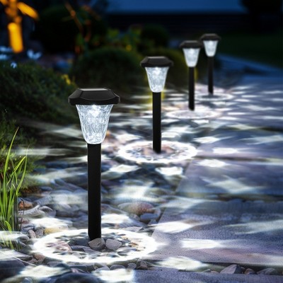 GIGALUMI 16 Pack Solar Outdoor Lights, Waterproof Pathway Lighting for Garden,Patio and Lawn,Cool White