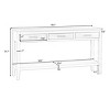 59" Farmhouse Console Table with 3 Drawers,Bottom Shelf & Iron Handles for Entryway,Living Room,Hallway-Baofuwish - 4 of 4