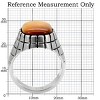 Slickblue Men’s Polished Stainless Steel Ring with Topaz Synthetic Tiger Eye – Oblong Design, size 7-13 - 2 of 4