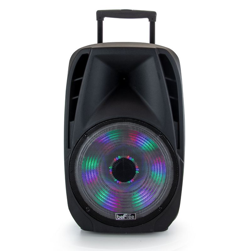 beFree Sound 15 Inch Portable Bluetooth Speaker with Sound/Volume Reactive Lights, 4 of 9