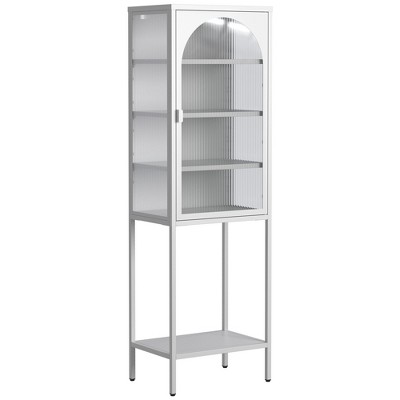 NicBex Bookshelf with Cabinet & Metal Frame Bookcases for Living Room Home Office