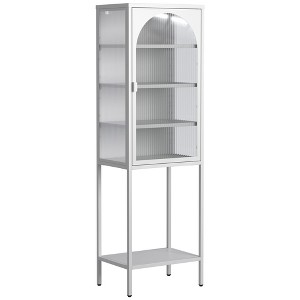 NicBex Bookshelf with Cabinet & Metal Frame Bookcases for Living Room Home Office - 1 of 4