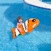 Pool Central Inflatable Clown Fish Swimming Kickboard - 39" - Orange and White - 2 of 4