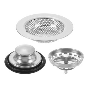 Unique Bargains Stainless Steel Anti-Clogging Sink Drain Strainer and Stopper Set - 1 of 3