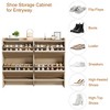 Shoe Cabinet with 2-4 Flip Drawers, Wooden Shoe Organizer with Adjustable Shelf, Shoe Storage for Entryway, Hidden Shoe Cabinet - 4 of 4