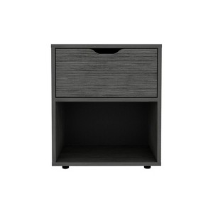 NicBex Modern Nightstand with Drawer and Open Bookcase  Minimalist Bedside Table End Table for Bedroom, Living Room - 1 of 4