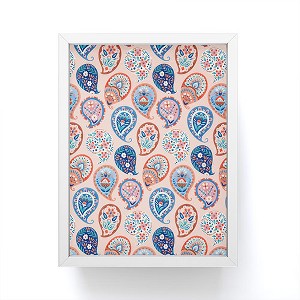 Pimlada Phuapradit Floral Paisley Half Drop Framed Mini Art Print 4" (H) x 3" (W) x 1" (D) - Society6 - 1 of 3