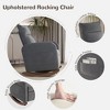 Glider Chair Upholstered Chair, Rocking Chair Nursery with High Backrest, Two Side Pocket, and Solid Wood Legs - 2 of 4