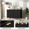 6-Drawer Dresser, Wooden Chest of Drawers, Modern Storage Fluted Panel Design Dressers for Living Room, Bedroom, Closet, Hallway, Entryway - 4 of 4