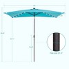 Sonkuki 10x6.5 ft LED Rectangular Patio Market Umbrella 3-Year-Non-Fading - 3 of 4