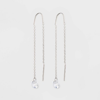 Crystal Tear Drop Earrings - A New Day™ Clear : Target