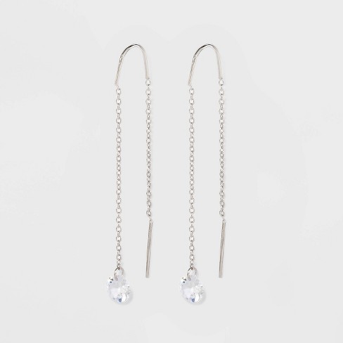 Crystal Clear Earrings Silver 