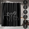 Americanflat 71" x 74" Shower Curtain, ThinkingBlack by Martina - 4 of 4