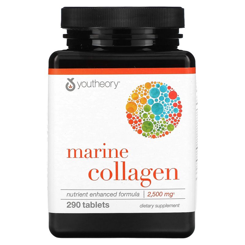 Youtheory Marine Collagen, 2,500 mg, 290 Tablets (500 mg per Tablet), 1 of 6