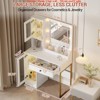 Bedroom Makeup Vanity Desk w/ Mirror and Lights, Vanity Table w/ Charging Station, RGB Lights Wood Dressing Table - 4 of 4