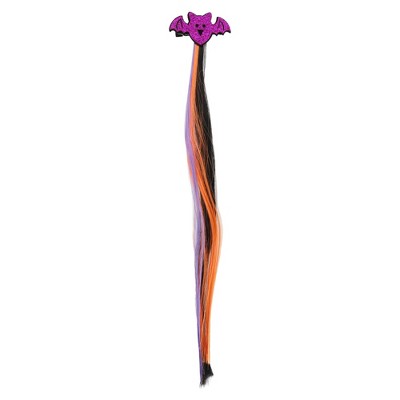 Unique Bargains Halloween Bat Style Hair Clips Black Orange Purple 1 Pc