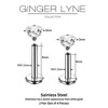 Small Heart Solitaire Flat Back Stud Earrings Body Piercings by Ginger Lyne 2 Sets 3mm CZ Stainless Steel 16g 6mm and 8mm Lengths - 3 of 4