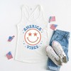 Simply Sage Market Women's America Vibes Smiley Racerback Graphic Tank - 2 of 2