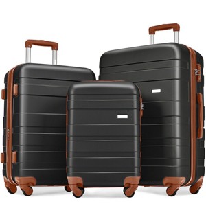 Expandable Hardshell Luggage Set with TSA Lock and Spinner Wheels for Travel, 3-Piece Suitcase Set 20/24/28 - Cuddlewood - 1 of 4