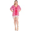LA LEELA Women's Summer Vacation Holiday Wear Open Front Boho Beach Beachwear Duster Cardigan - 3 of 3