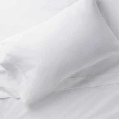 Threshold Standard 300 Thread Count Silk Cotton Blend Pillowcase Snowfall Beige 
