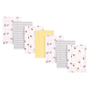 Hudson Baby Infant Boy Cotton Flannel Burp Cloths 7pk, Ya Dig, One Size - 1 of 1