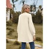 Clearlove Long Sleeve Coat Women's Cardigan Jacket Knitted Solid Color Open Stitch Loose Fit Mid-length Soft Casual Perfect for Spring Fall - 2 of 4
