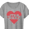 Women's - Star Wars - Valentine Heart Logo Short Sleeve Graphic T-Shirt - 2 of 4