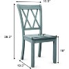 ADILE Set of 2 Dining Chairs, Rubber Wood Dining Room Chair, Antique Sage Green - 4 of 4