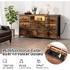 coucheta 8 Drawer Dresser with LED Lights & Charging Station, Wide Console Table for 55 Inch TV, TV Stand Dresser Organizer for Living Room, Bedroom - 4 of 4