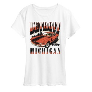 Women's - Ford - Vintage Mustant Detroit Michigan Short Sleeve Graphic T-Shirt - 1 of 4