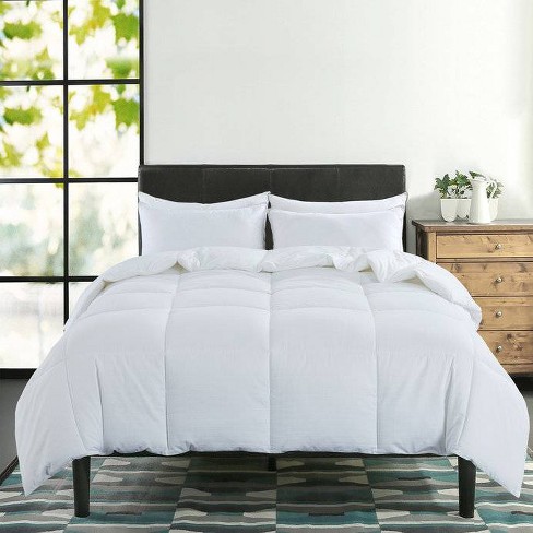 Brookside Down Alternative Reversible Quilted Comforter with Duvet Tabs (Queen - Grey/White)