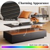 NicBex Modern Coffee Table with Storage,2-Tier Fluted Design with LED Drawers & Open Shelf,Multi-Functional Accent Table for Bedroom - 3 of 4